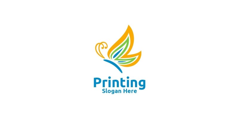 Butterfly Printing Company Logo Design