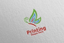 Butterfly Printing Company Logo Design Screenshot 1