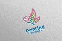 Butterfly Printing Company Logo Design Screenshot 2