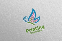 Butterfly Printing Company Logo Design Screenshot 4
