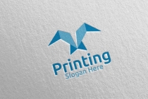 Fly Printing Company Logo Design Screenshot 5