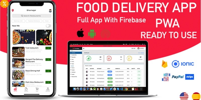 Food Delivery App - Ionic 5 With Firebase