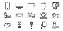 Electronic and Storage Devices - Line Icons Screenshot 1