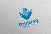 Paper fly Printing Company Logo Design Screenshot 5