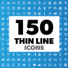 150 Thin Line Icons