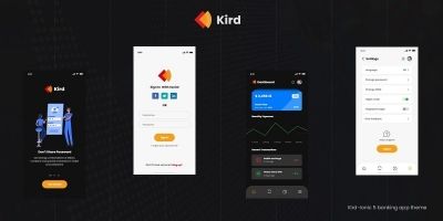 Kird - Ionic 5 Banking App Theme