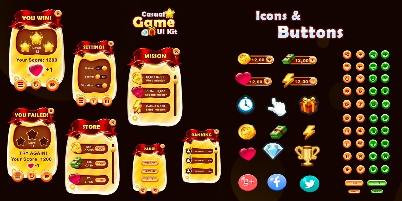 Casual Game UI kit