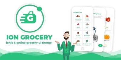 Ion Grocery - Ionic 5 Online Grocery App UI Theme