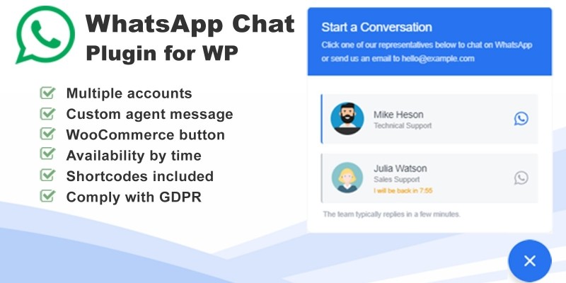 WhatsApp Chat Plugin for Wordpress