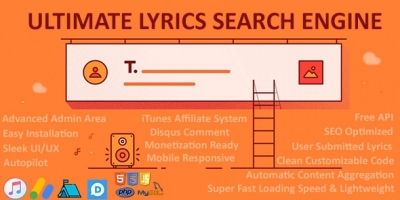 Ultimate Lyrics Search Engine - PHP Script