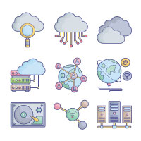  Data and Networking Vector icons