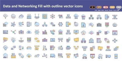  Data and Networking Vector icons