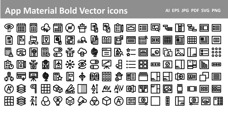  App Material Bold Vector Icons Pack