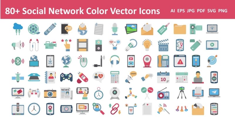 Social Network Color Vector Icon