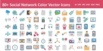  Social Network Color Vector Icon Screenshot 1