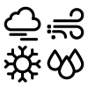  Weather Bold Line Icons Pack