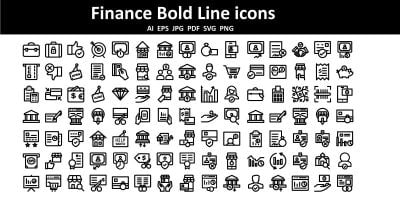  Finance Bold Line icons