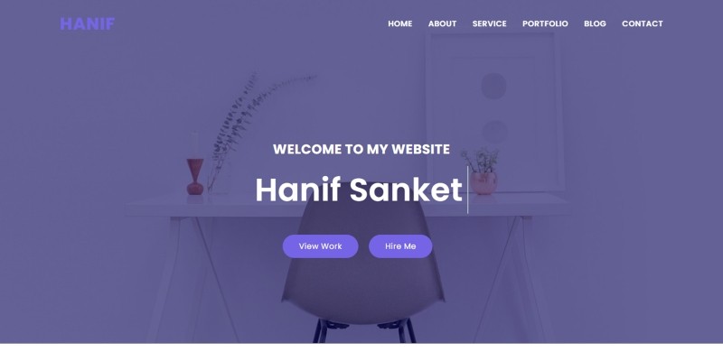 Hanif Personal Portfolio Template