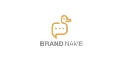 Chat Duck Logo Template