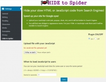 Hide To Spider WordPress plugin Screenshot 1