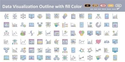  Data Visualization Vector icons
