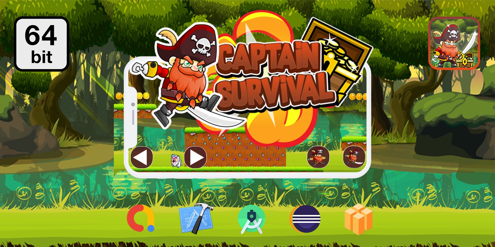 Captain Survival - Buildbox Template