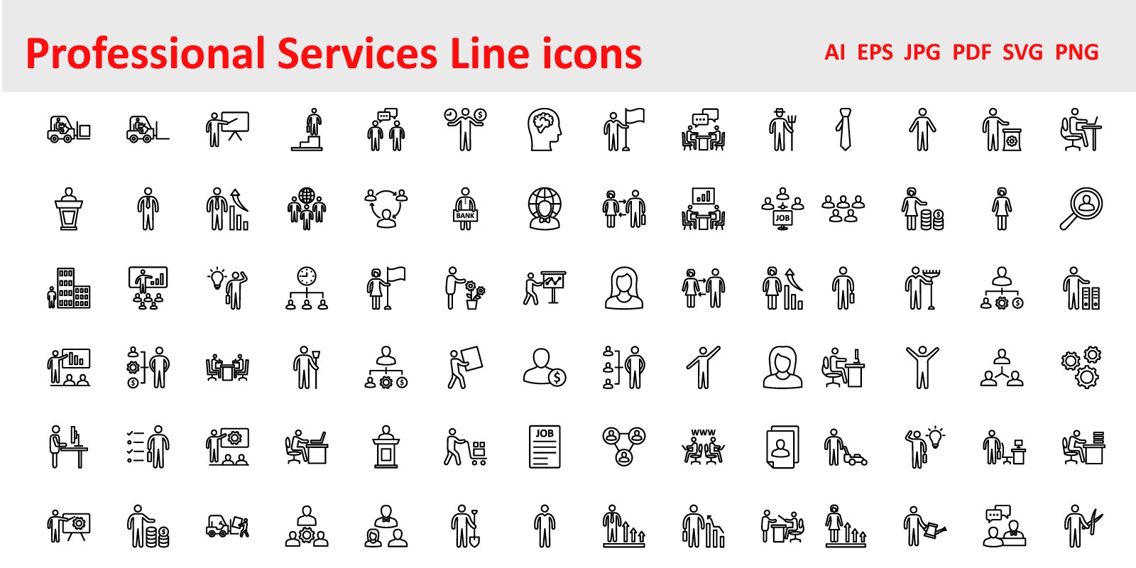 Professional Services Vector Icons