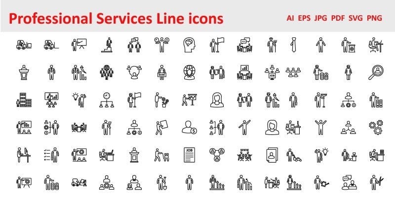 Professional Services Vector Icons
