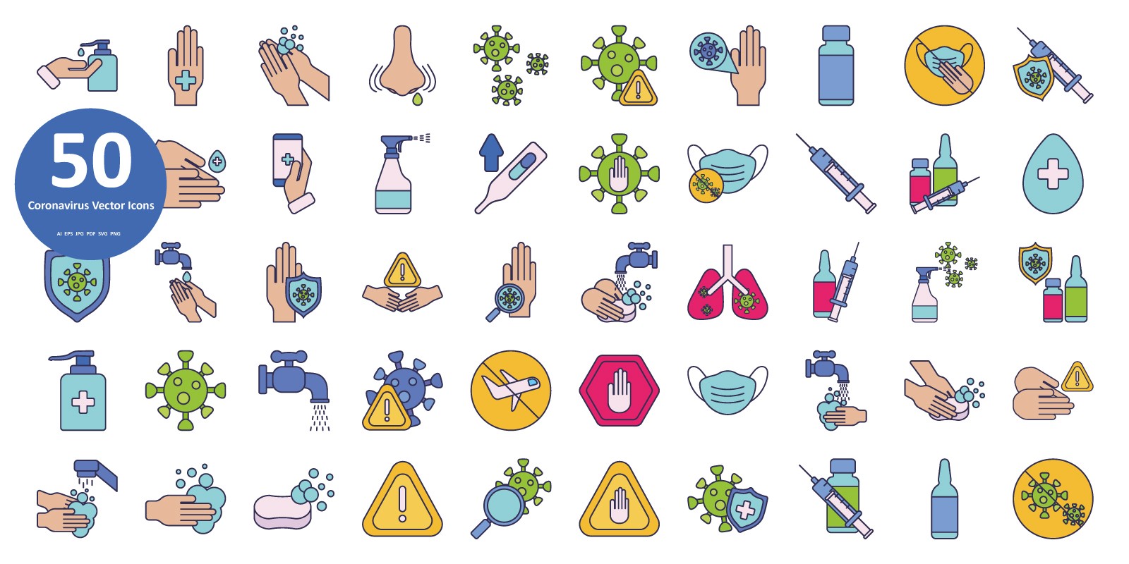 Virus Vector Icons