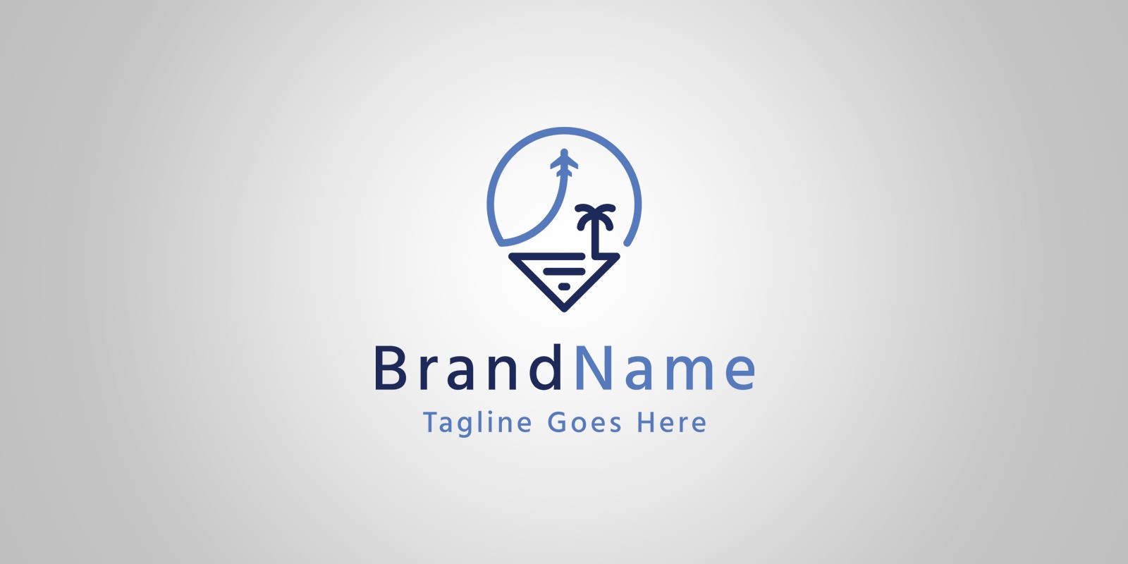 Travel Pin Logo Template