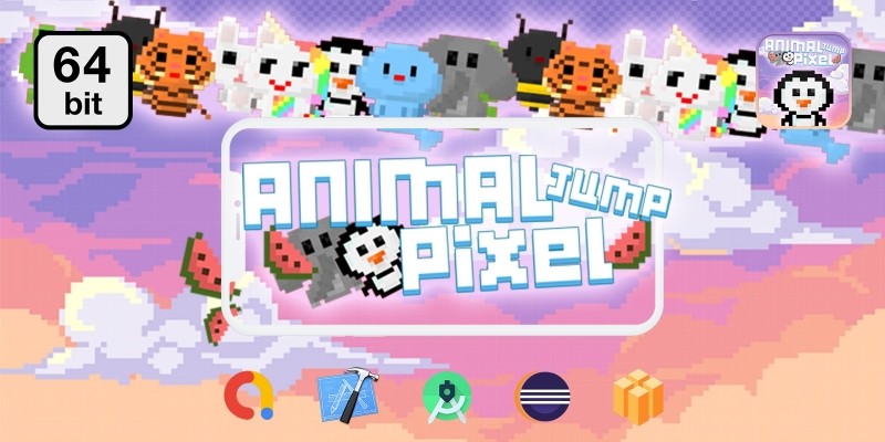 Animal Jump Pixel 64 bit - Buildbox Template