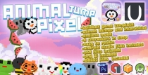 Animal Jump Pixel 64 bit - Buildbox Template Screenshot 1