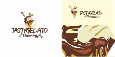 Tasty Gelato Ice Cream Logo