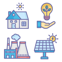 Power and Energy Line Icons