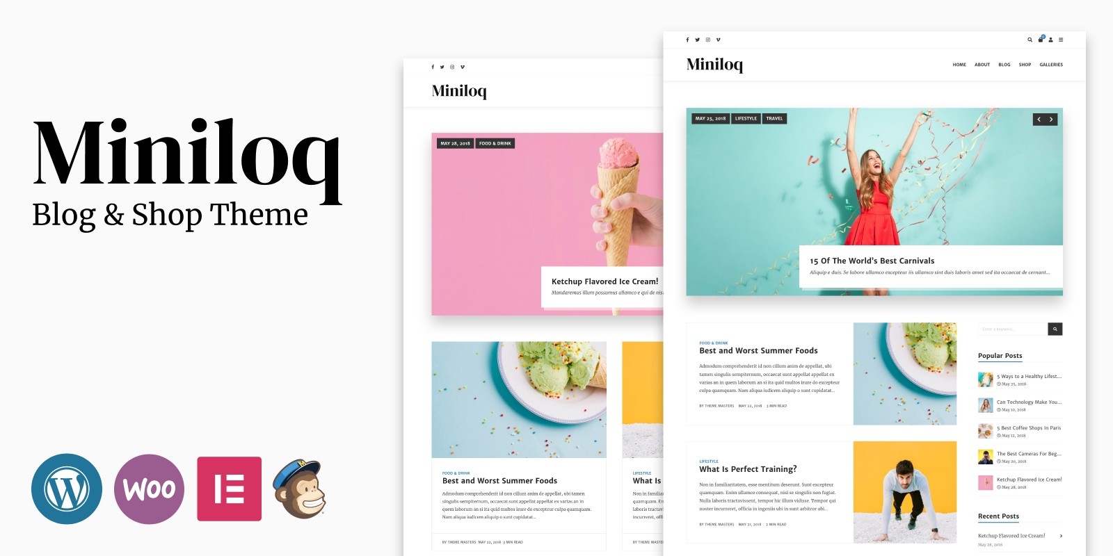 Miniloq – WordPress Blog And Shop Theme