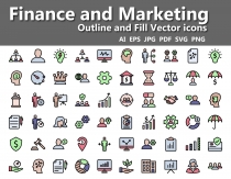 Finance and Marketing Vector Icons Screenshot 1