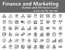 Finance and Marketing Vector Icons Screenshot 2