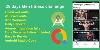 28 Day Men Fitness Workout Challenge - Android
