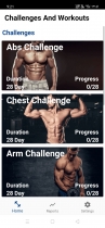 28 Day Men Fitness Workout Challenge - Android Screenshot 1