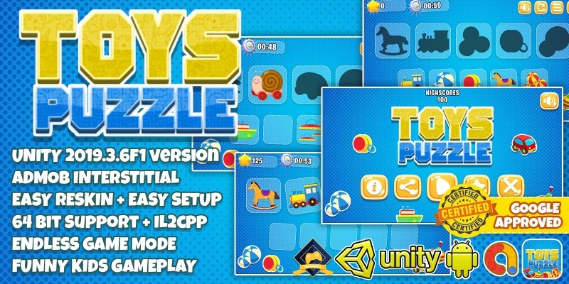 ToysPuzzle For Kids - Unity3D Project