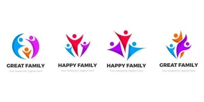 Family Logos Collections Pack of 4 Logos