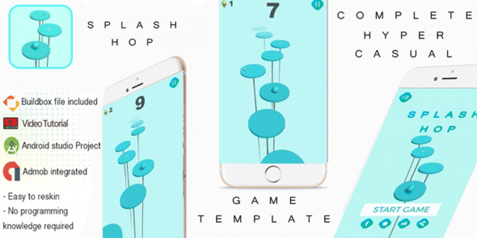 Splash Hop Buildbox 3 Template With Admob