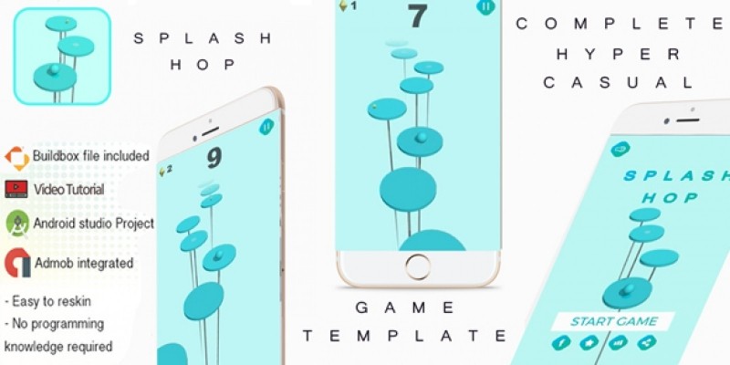 Splash Hop Buildbox 3 Template With Admob