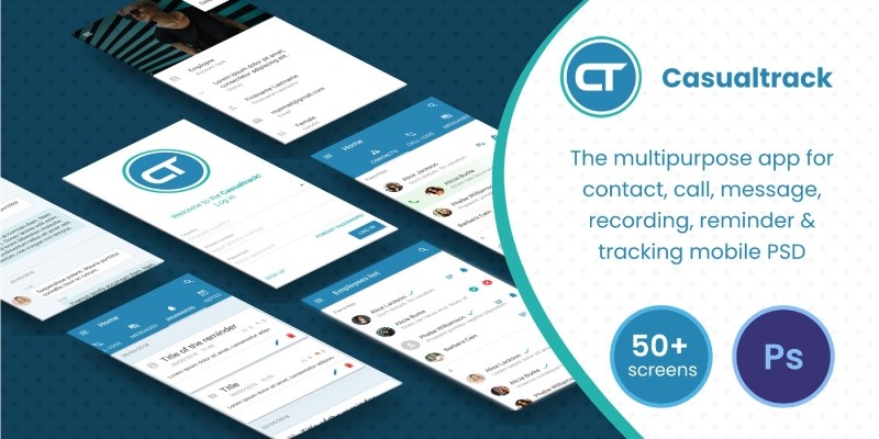 Casualtrack - Mobile App PSD