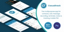 Casualtrack - Mobile App PSD Screenshot 1