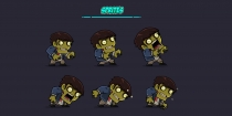 Male Zombie 2D Game Character Sprites 01 Screenshot 2
