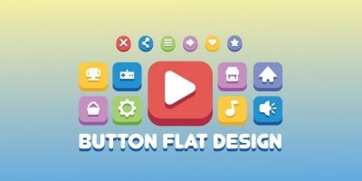 GUI Button Flat Design