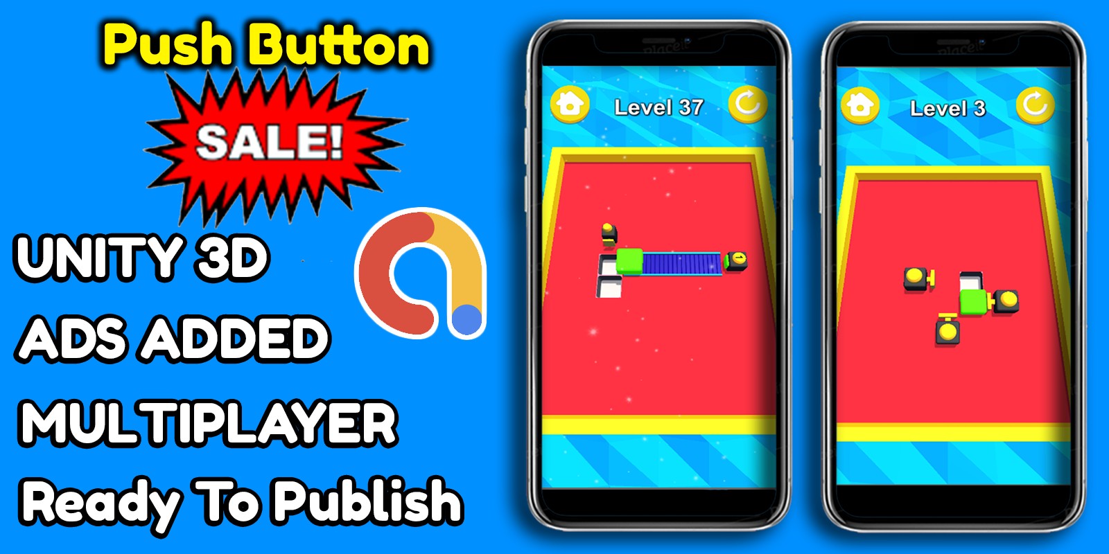 Push Button Unity Game Source Code
