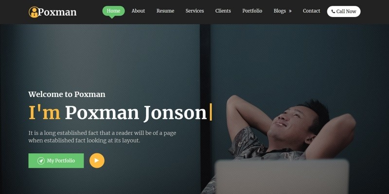 Poxman – Modern Portfolio HTML5 Template