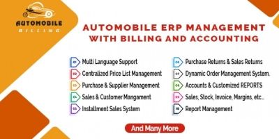 Automobile Erp Management With Billing
